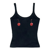 Harajuku Cherry Tee - Sleeveless Streetwear Crop From Kawaii Stop