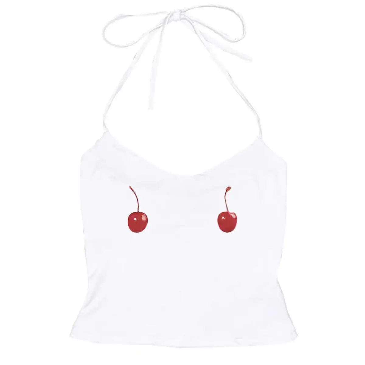 Harajuku Cherry Tee - Sleeveless Streetwear Crop From Kawaii Stop