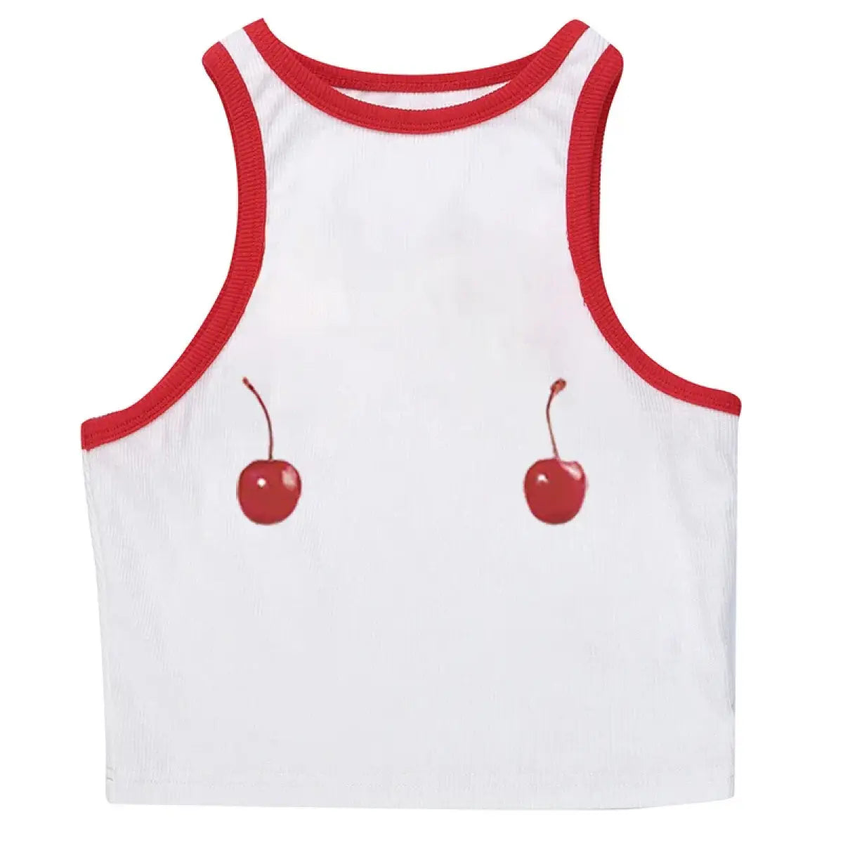 Harajuku Cherry Tee - Sleeveless Streetwear Crop From Kawaii Stop