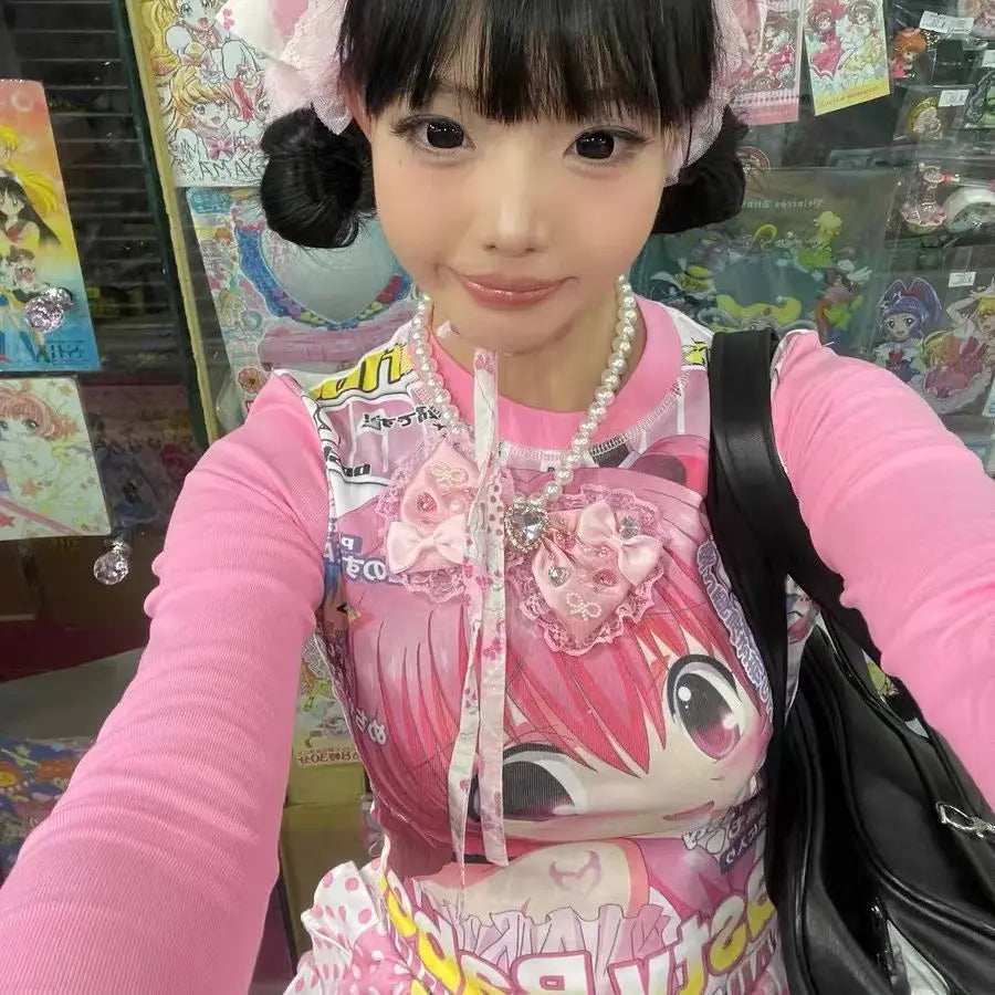 Harajuku Kawaii Anime Graphic Tee From Kawaii Stop