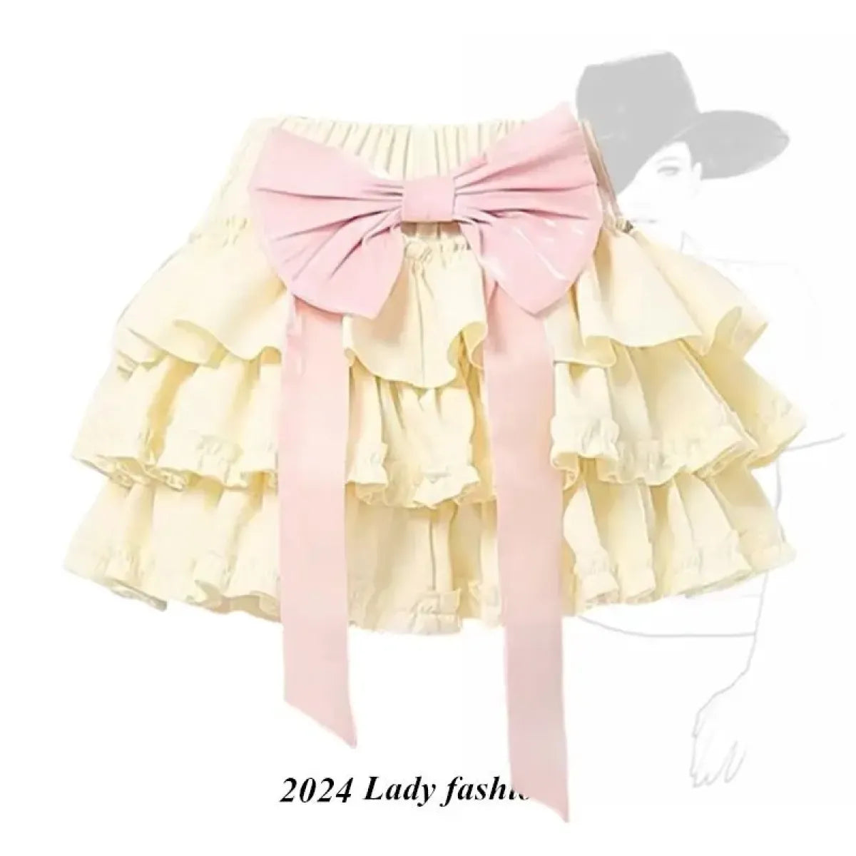 Harajuku Kawaii Lolita Mini Skirt – High Waist Ruffle Cake Layer from Kawaii Stop