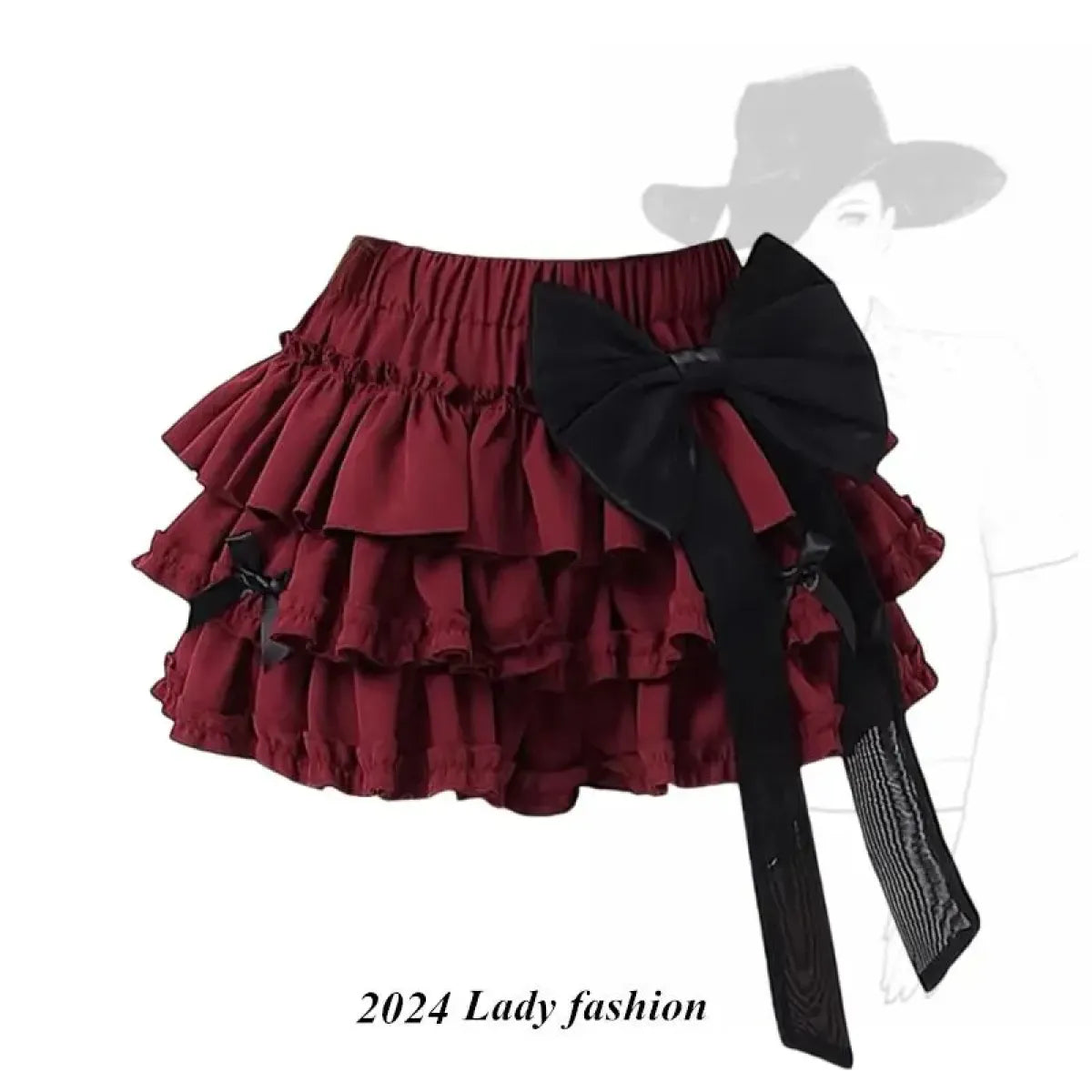 Harajuku Kawaii Lolita Mini Skirt – High Waist Ruffle Cake Layer from Kawaii Stop