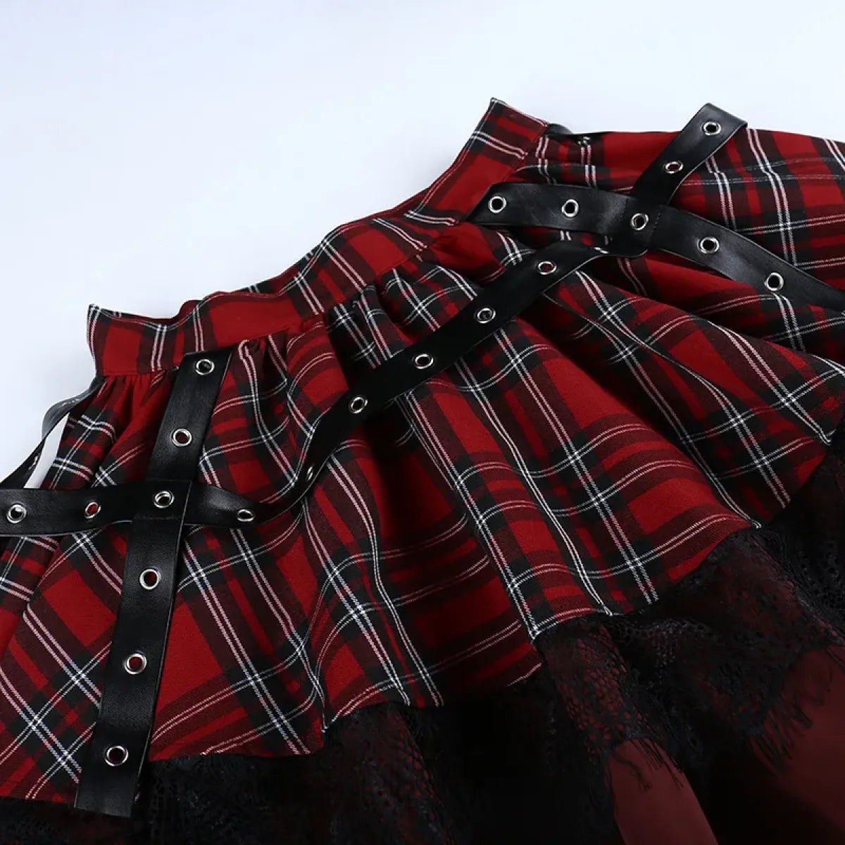 Harajuku Plaid Pleated Skirt - Y2K Mini Cake Skirt from Kawaii Stop