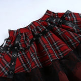 Harajuku Plaid Pleated Skirt - Y2K Mini Cake Skirt from Kawaii Stop