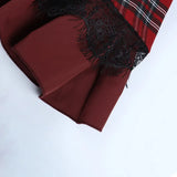 Harajuku Plaid Pleated Skirt - Y2K Mini Cake Skirt from Kawaii Stop