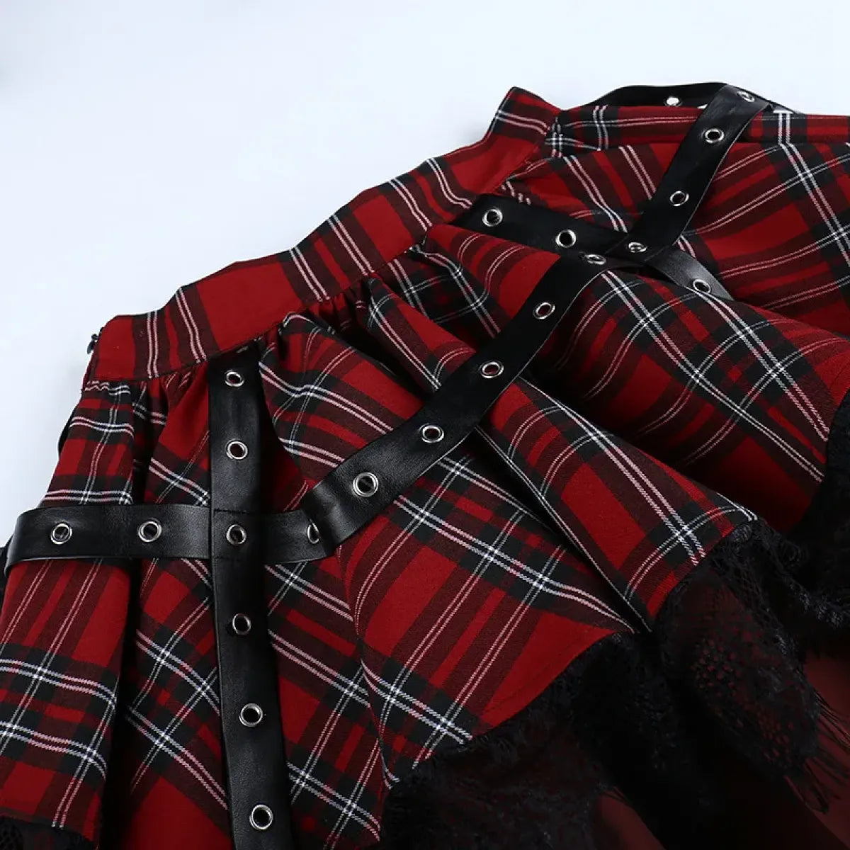 Harajuku Plaid Pleated Skirt - Y2K Mini Cake Skirt from Kawaii Stop
