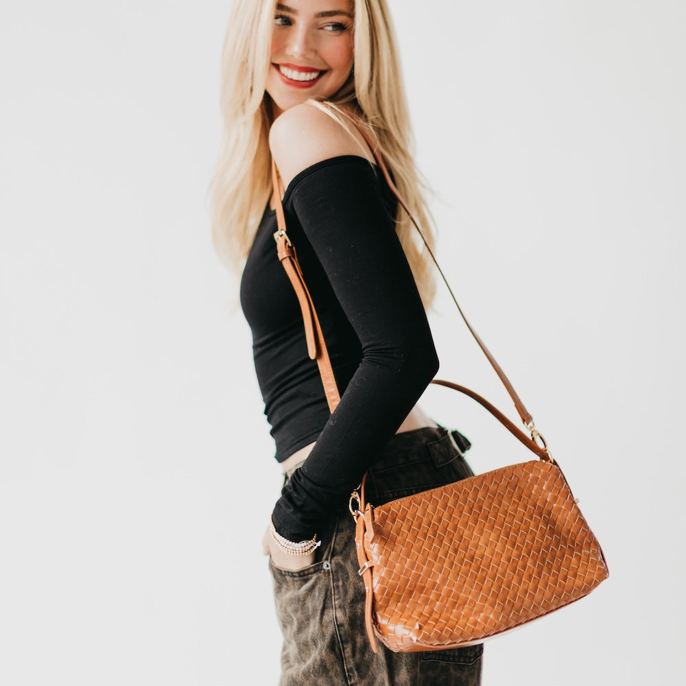 Harper Hobo Slouchy Woven Shoulder Bag from Pretty Simple