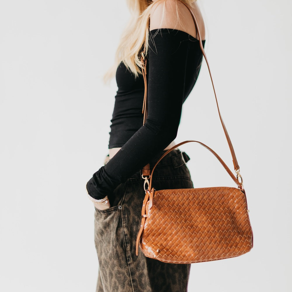 Harper Hobo Slouchy Woven Shoulder Bag from Pretty Simple