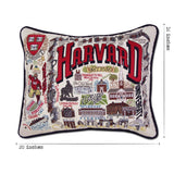 Harvard University Collegiate Embroidered Pillow by CatStudio from Quirks!