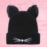 Cat Ears Knit Beanie from Medusa's Makeup