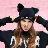 Cat Ears Knit Beanie from Medusa's Makeup