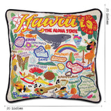 Hawaiian Isles Hand-Embroidered Pillow by Cat Studio from Quirks!