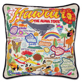 Hawaiian Isles Hand-Embroidered Pillow by Cat Studio from Quirks!