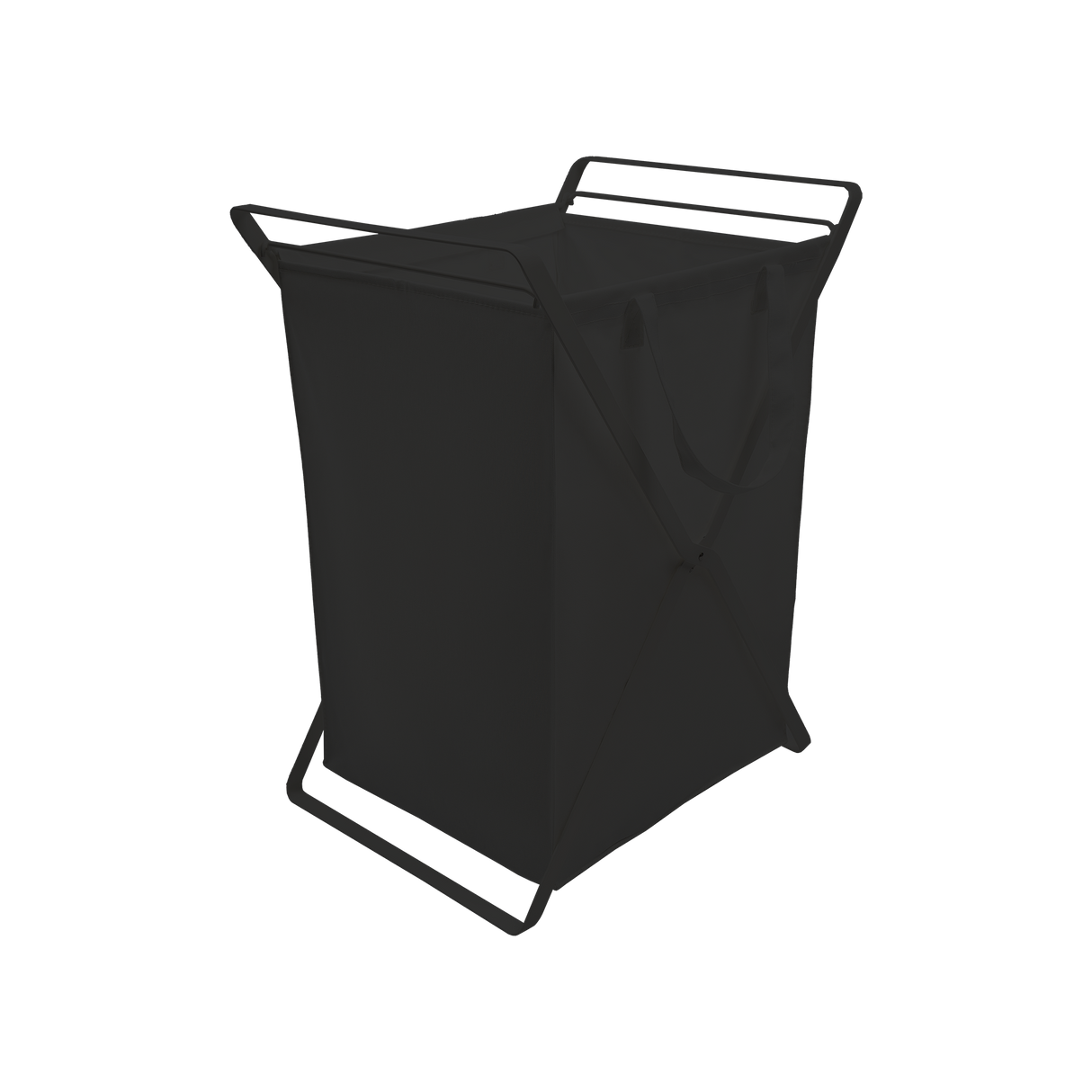 Laundry Hamper with Cotton Liner - Two Sizes - Steel + Cotton from Yamazaki Home