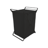 Laundry Hamper with Cotton Liner - Two Sizes - Steel + Cotton from Yamazaki Home
