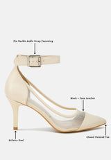 Hearst Pointy Toe Ankle Strap Pumps from London Rag International