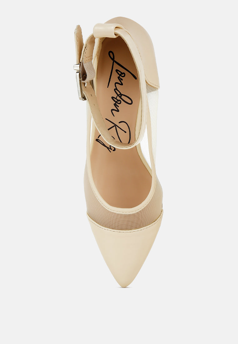 Hearst Pointy Toe Ankle Strap Pumps from London Rag International
