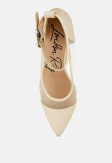 Hearst Pointy Toe Ankle Strap Pumps from London Rag International