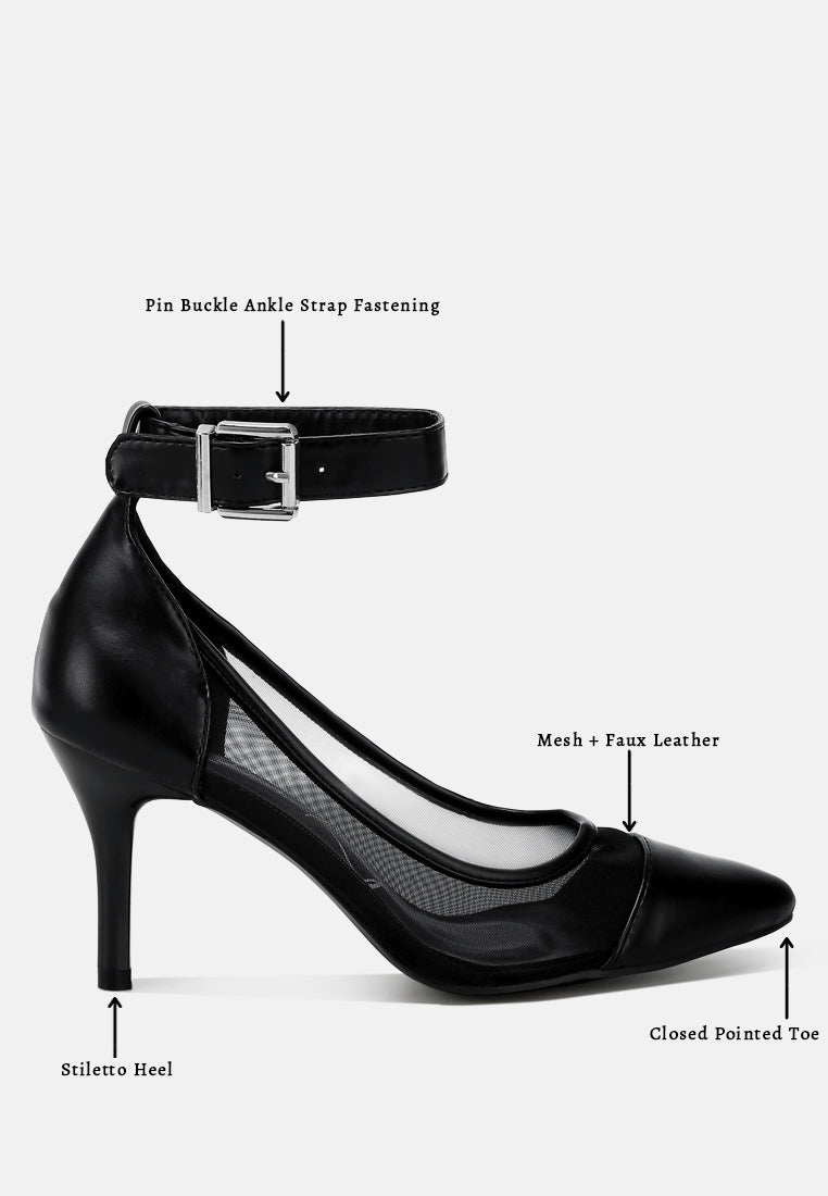 Hearst Pointy Toe Ankle Strap Pumps from London Rag International