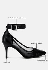 Hearst Pointy Toe Ankle Strap Pumps from London Rag International