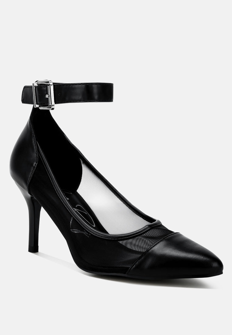 Hearst Pointy Toe Ankle Strap Pumps from London Rag International