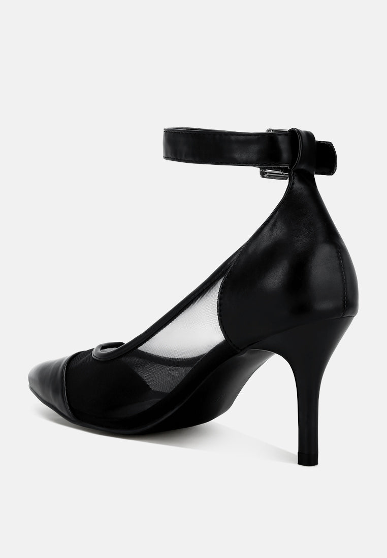 Hearst Pointy Toe Ankle Strap Pumps from London Rag International