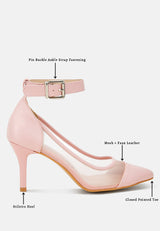 Hearst Pointy Toe Ankle Strap Pumps from London Rag International