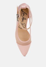 Hearst Pointy Toe Ankle Strap Pumps from London Rag International