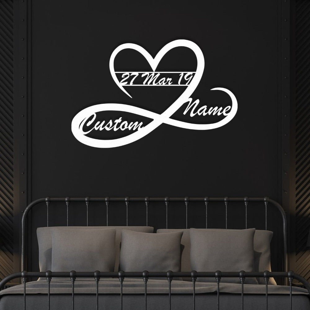 Custom Heart and Infinity Metal Wall Art from VITAHOME DESIGN LLC