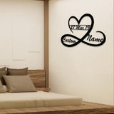 Custom Heart and Infinity Metal Wall Art from VITAHOME DESIGN LLC