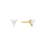 Heart CZ Stud Earrings from eklexic