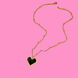 Pixel Heart Necklace - Gold from Medusa's Makeup