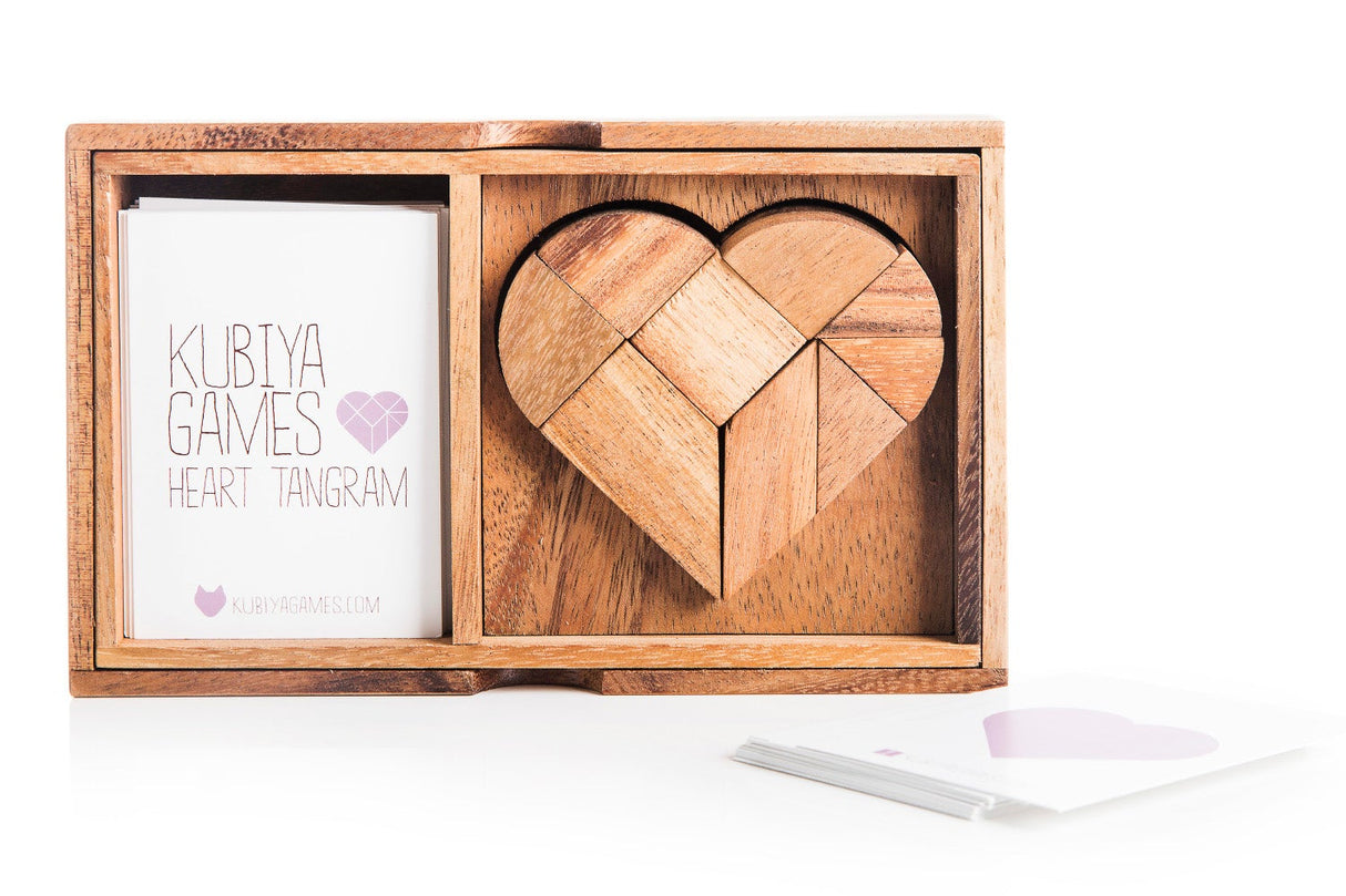 Heart Tangram - two sets with 57 challenge cards from Kubiya Games