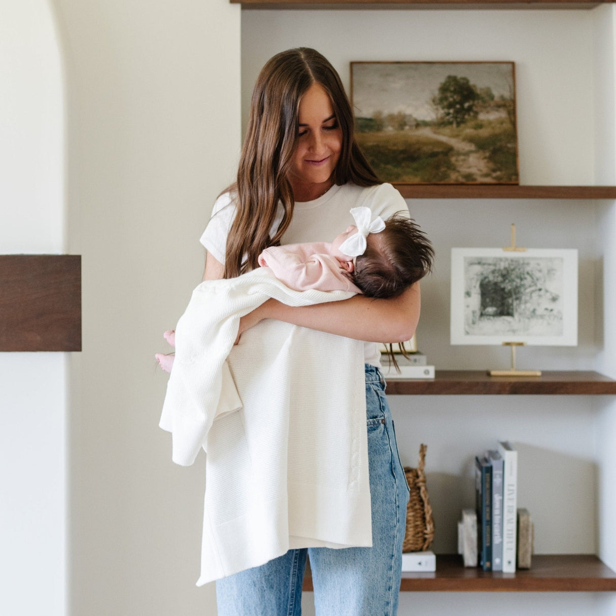 HEIRLOOM COTTON KNIT RECEIVING BLANKETS From Saranoni