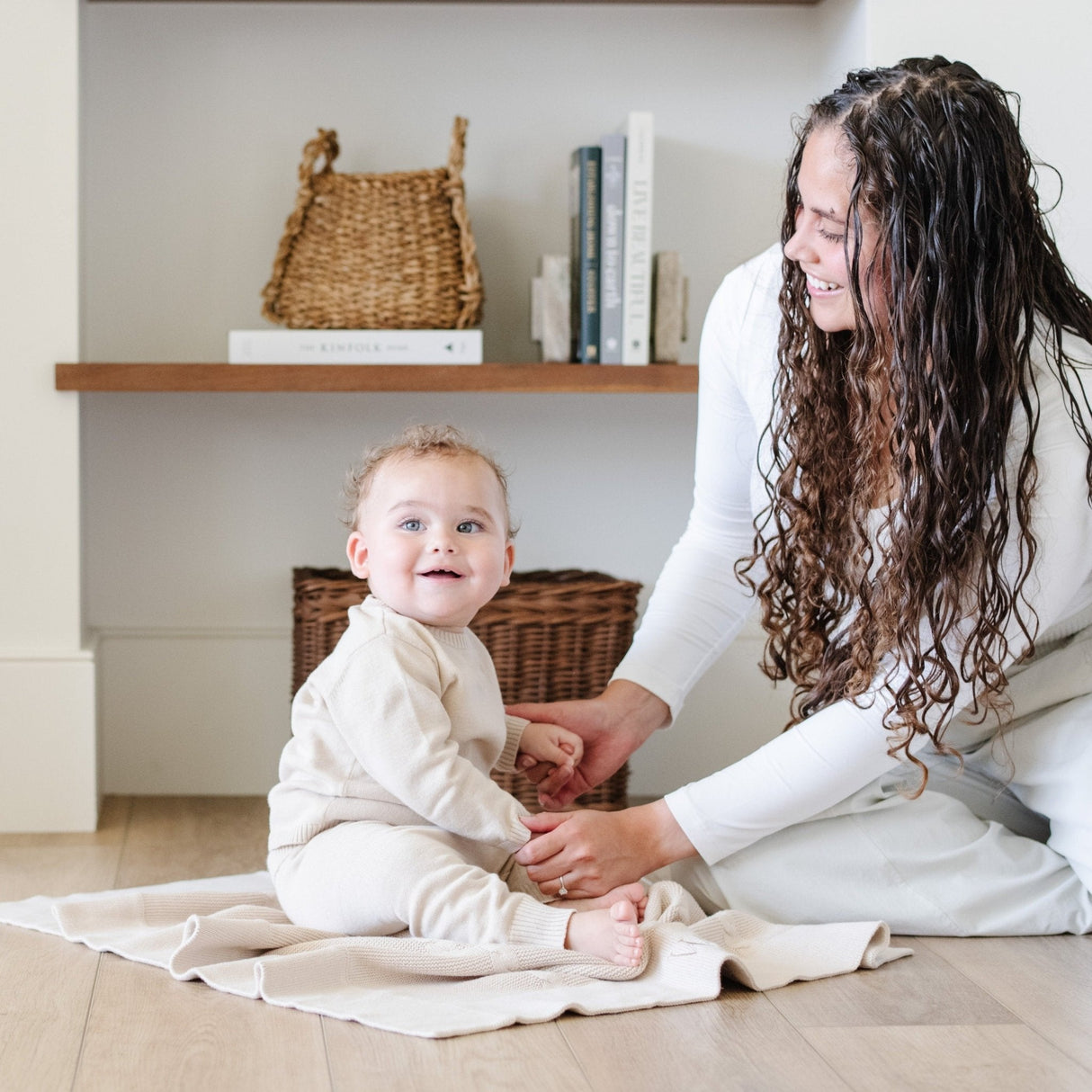 HEIRLOOM COTTON KNIT RECEIVING BLANKETS From Saranoni