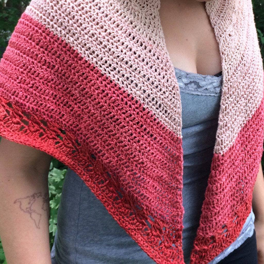Herbal Sunrise Shawl Crochet Pattern from Darn Good Yarn