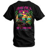 Here For A Good Time. Not A Long Time. Retro Summer Edition Men's T-Shirt From Combat Iron Apparel