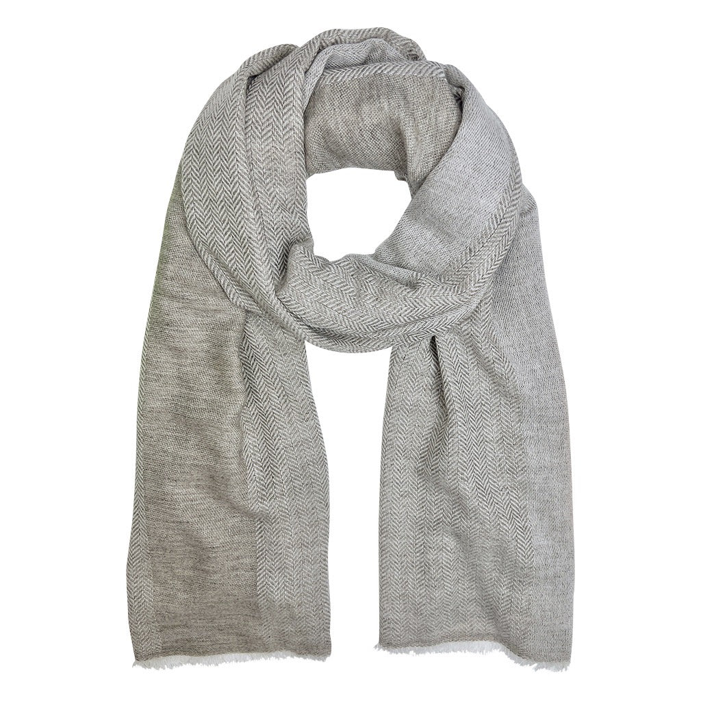 Melange Herringbone Wool Scarf from SLATE + SALT
