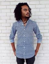 Hex Flex Organic Cotton Men's Button Down Shirt from Passion Lilie