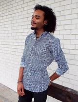 Hex Flex Organic Cotton Men's Button Down Shirt from Passion Lilie