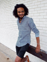 Hex Flex Organic Cotton Men's Button Down Shirt from Passion Lilie