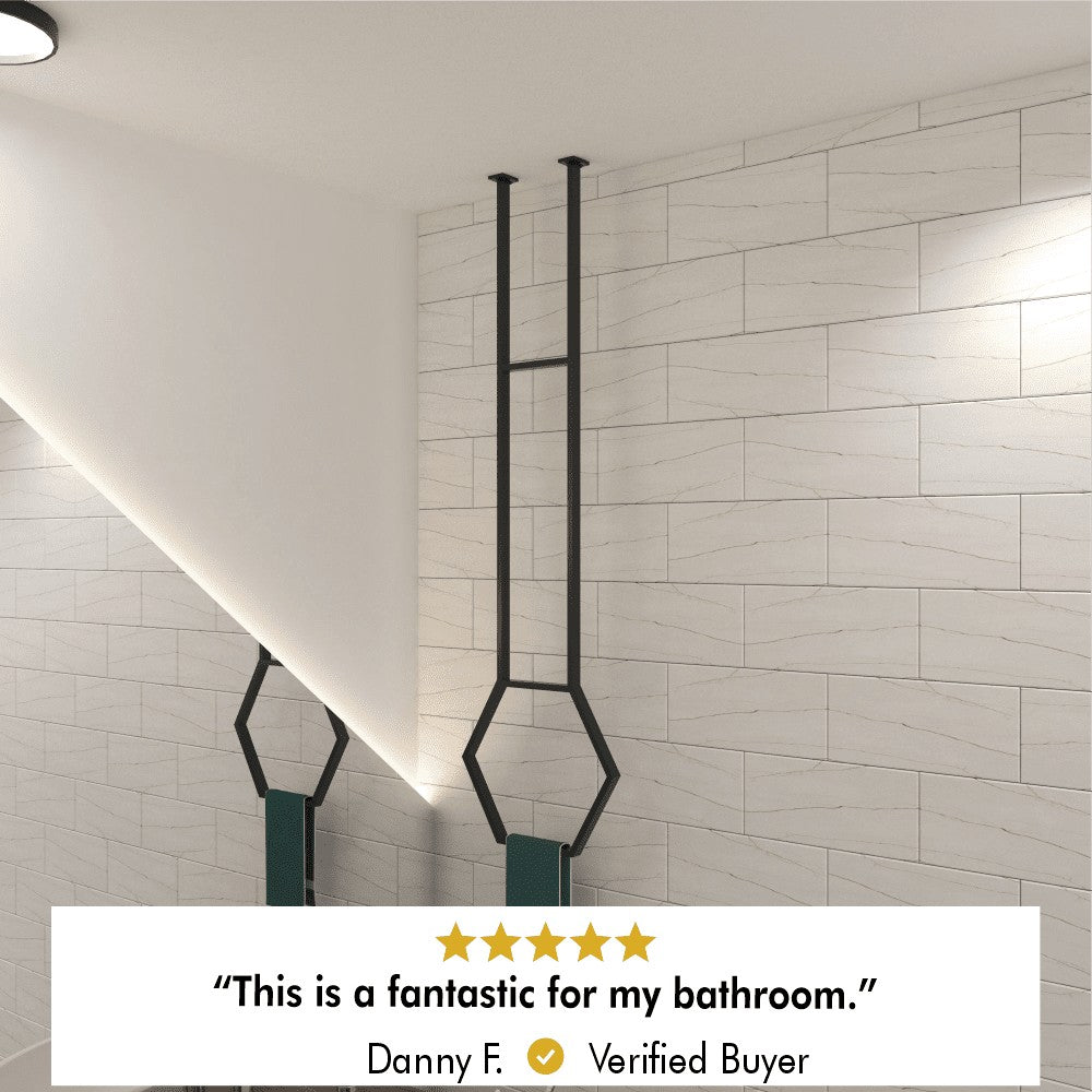 Hexagonal Ceiling Towel Rack from VITAHOME DESIGN LLC