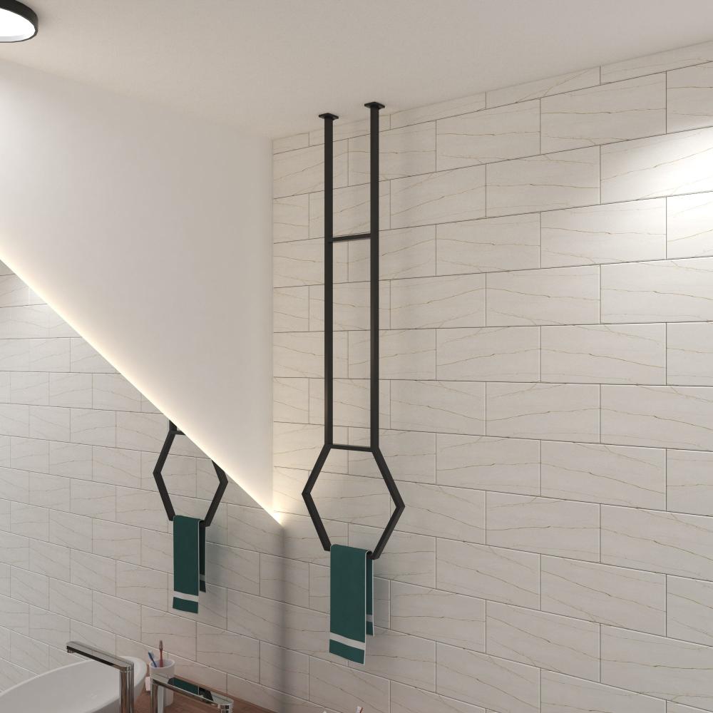 Hexagonal Ceiling Towel Rack from VITAHOME DESIGN LLC