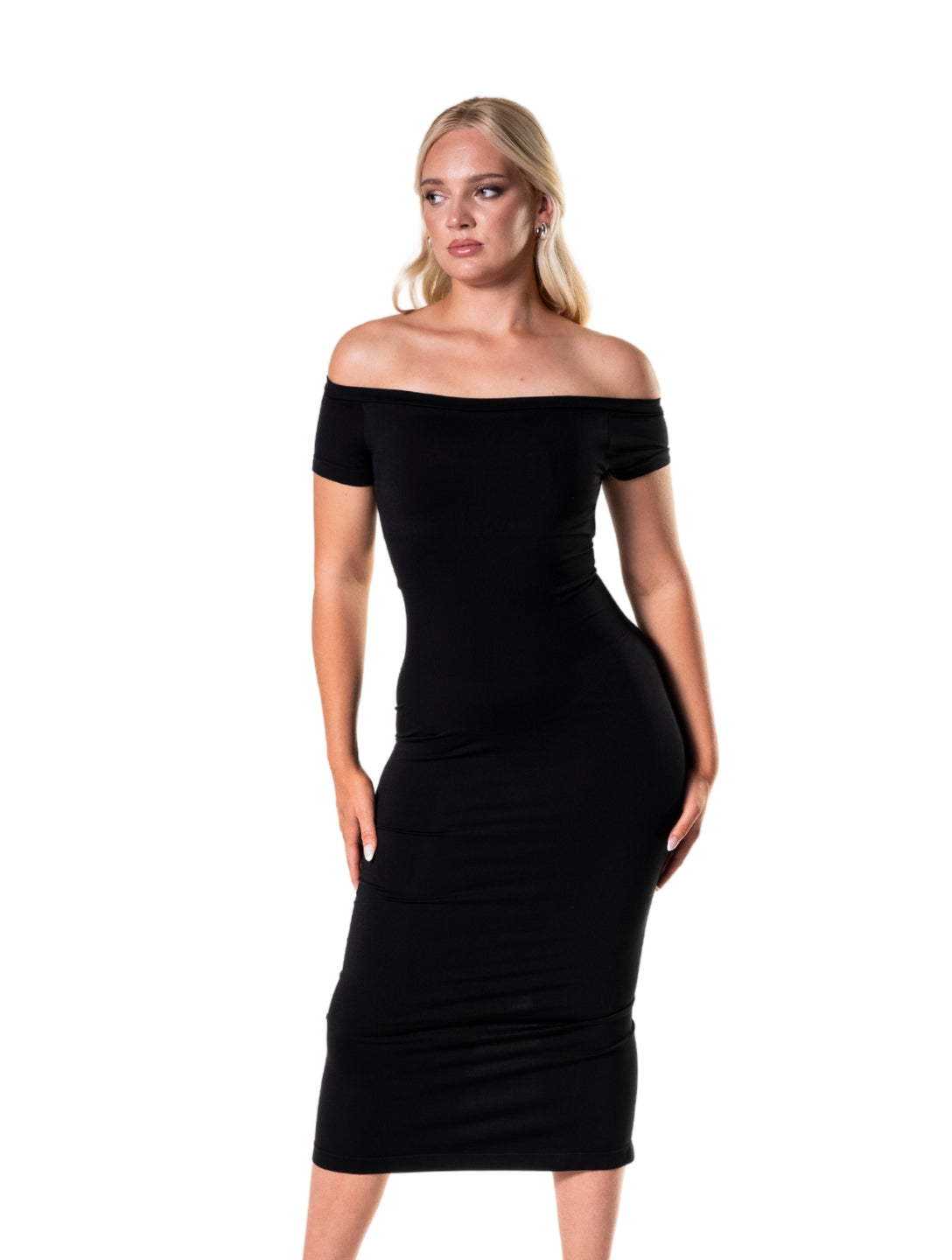 Off-Shoulder Shapewear Split Dress from HeyShape
