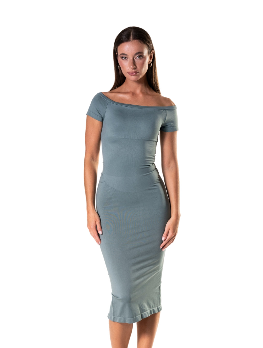 Off-Shoulder Shapewear Split Dress from HeyShape