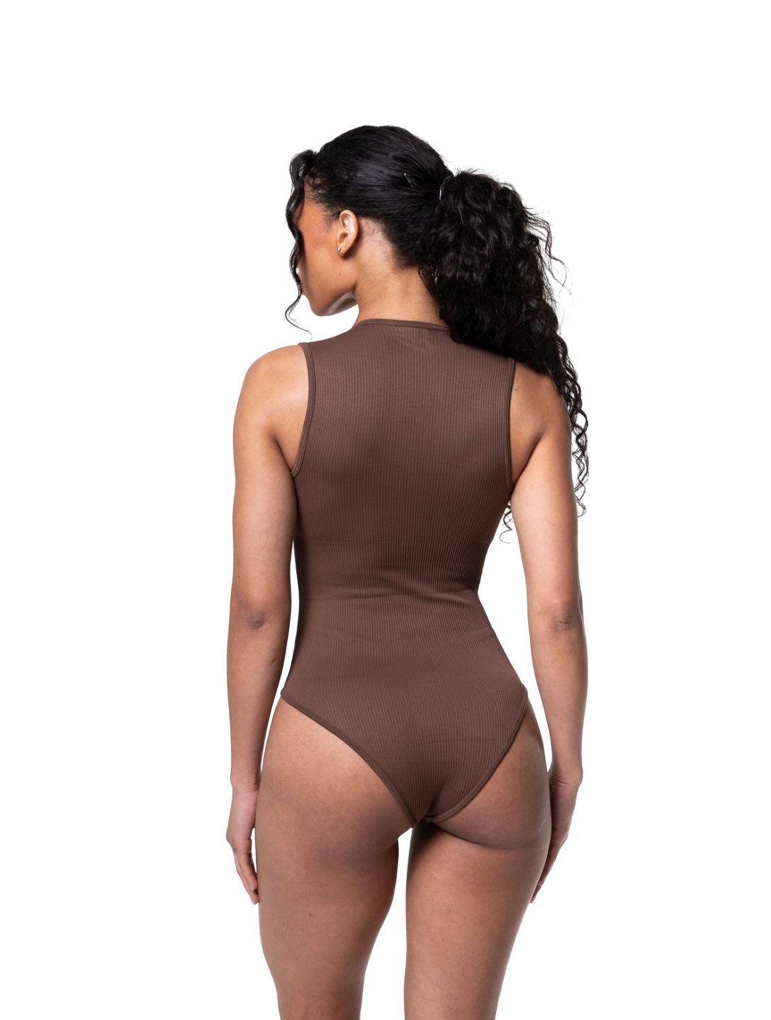 Ribbed Square Neck Shapewear Bodysuit from HeyShape