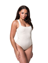 Ribbed Square Neck Shapewear Bodysuit from HeyShape
