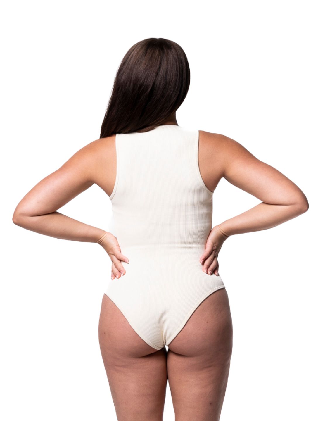 Ribbed Square Neck Shapewear Bodysuit from HeyShape