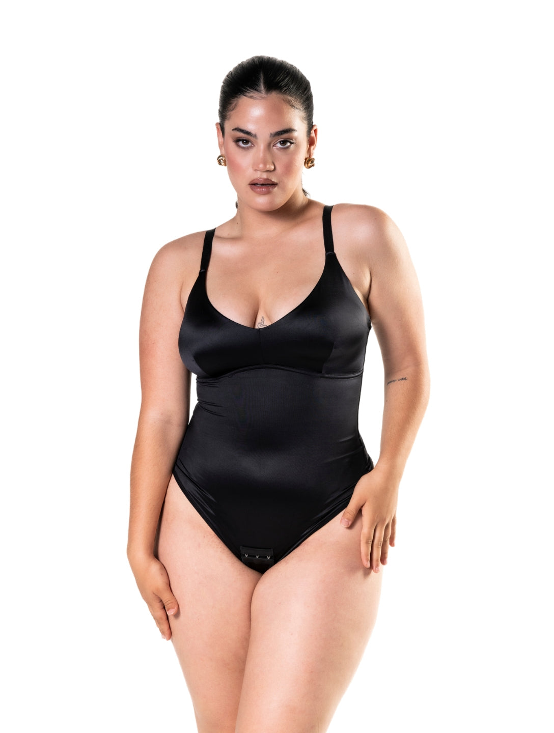 Satin Snatched Thong Bodysuit from HeyShape