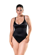 Satin Snatched Thong Bodysuit from HeyShape